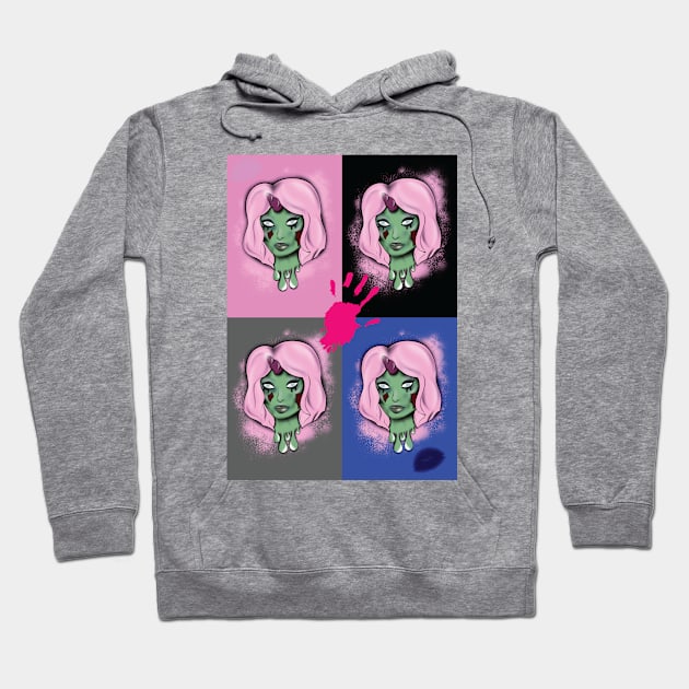 Pop Art Zombies Hoodie by DaintyMoonDesigns